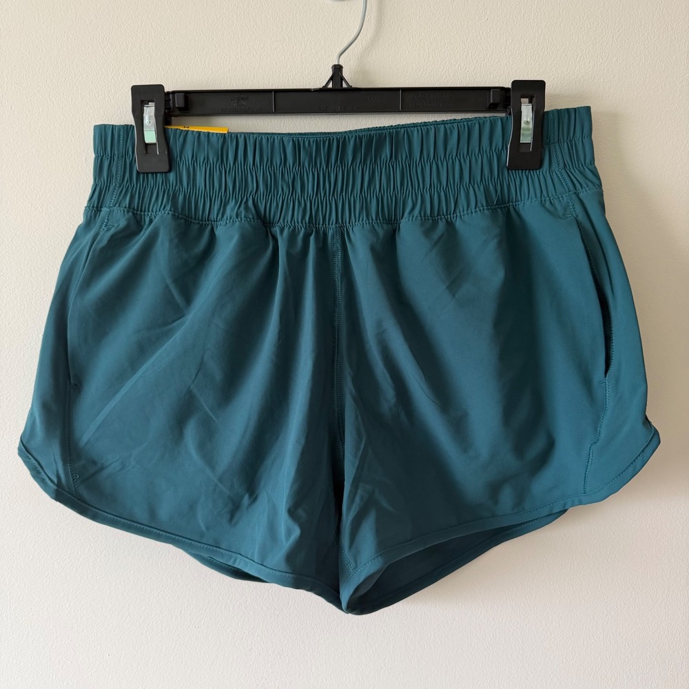 Member's Mark Womens Motion Short Teal Blue Athletic Running Shorts Size M NWT